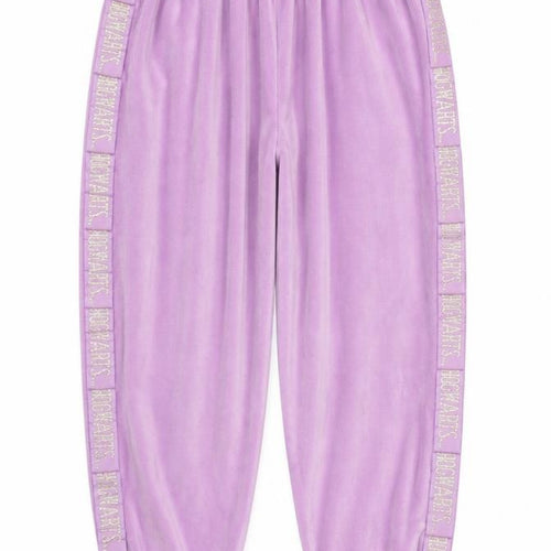 Marks and Spencer Girls Purple Harry Potter Hogwarts Velour Jogger Trousers 11-12 Years