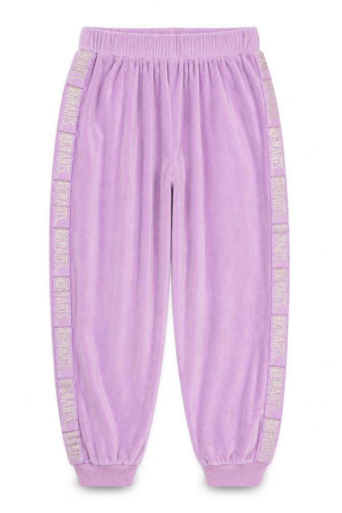 Marks and Spencer Girls Purple Harry Potter Hogwarts Velour Jogger Trousers 11-12 Years