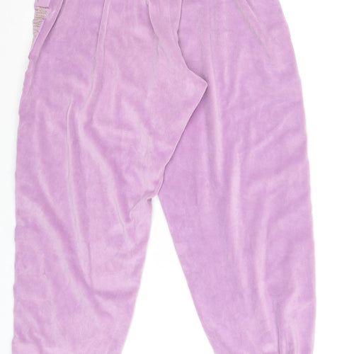 Marks and Spencer Girls Purple Harry Potter Hogwarts Velour Jogger Trousers 11-12 Years