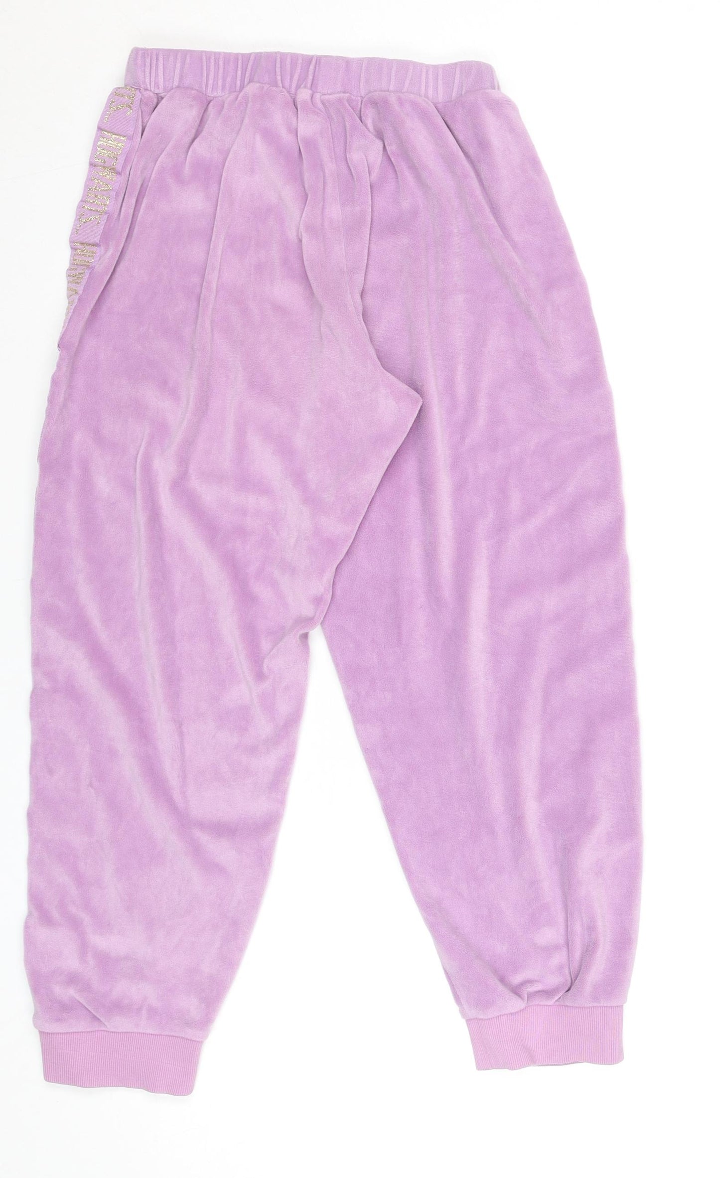 Marks and Spencer Girls Purple Harry Potter Hogwarts Velour Jogger Trousers 11-12 Years