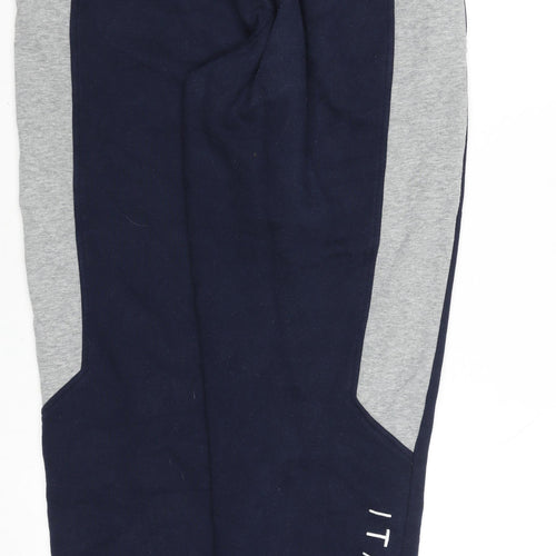 Fila Men's Navy Blue Small Jogger Sweatpants with Side Stripe