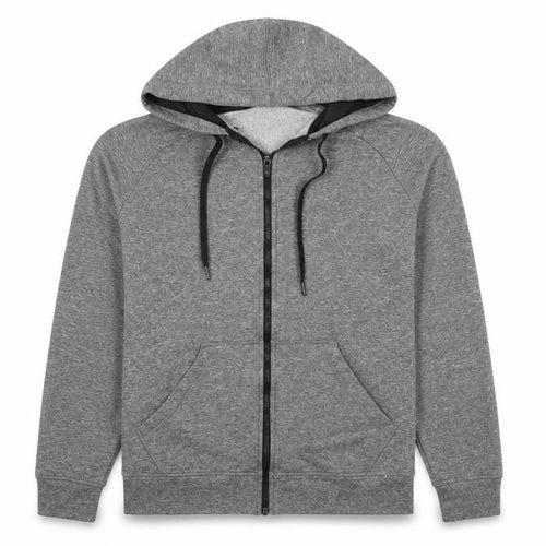 Champion Men's Grey L Full Zip Hoodie Jacket Fleece Lined Activewear