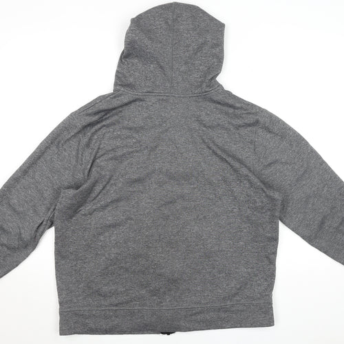 Champion Men's Grey L Full Zip Hoodie Jacket Fleece Lined Activewear