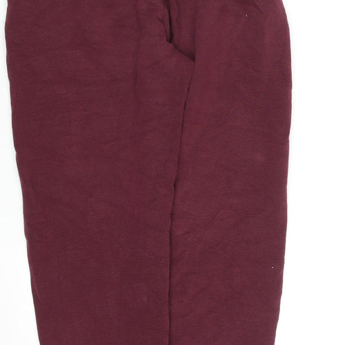 Uniqlo Men’s Red Cotton Jogger Sweatpants M Regular Fit Tapered