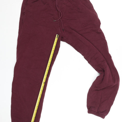 Uniqlo Men’s Red Cotton Jogger Sweatpants M Regular Fit Tapered