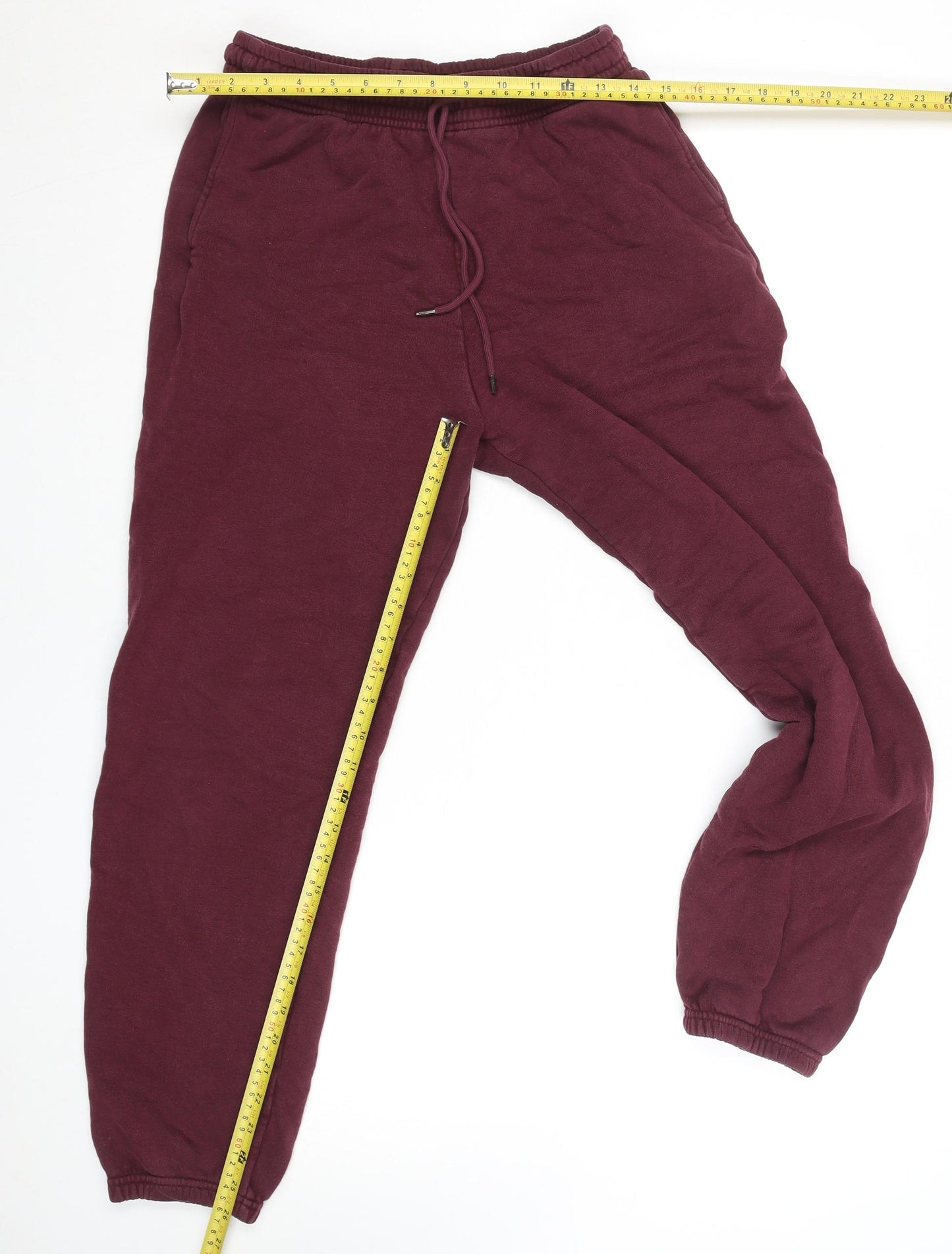 Uniqlo Men’s Red Cotton Jogger Sweatpants M Regular Fit Tapered