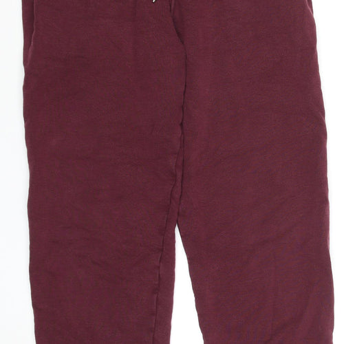 Uniqlo Men’s Red Cotton Jogger Sweatpants M Regular Fit Tapered