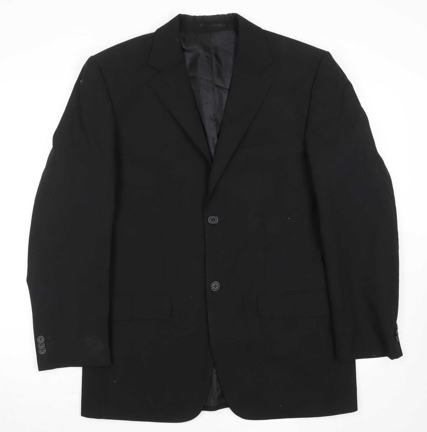 George Men's Black 38R Wool Blend Regular Fit Suit Jacket
