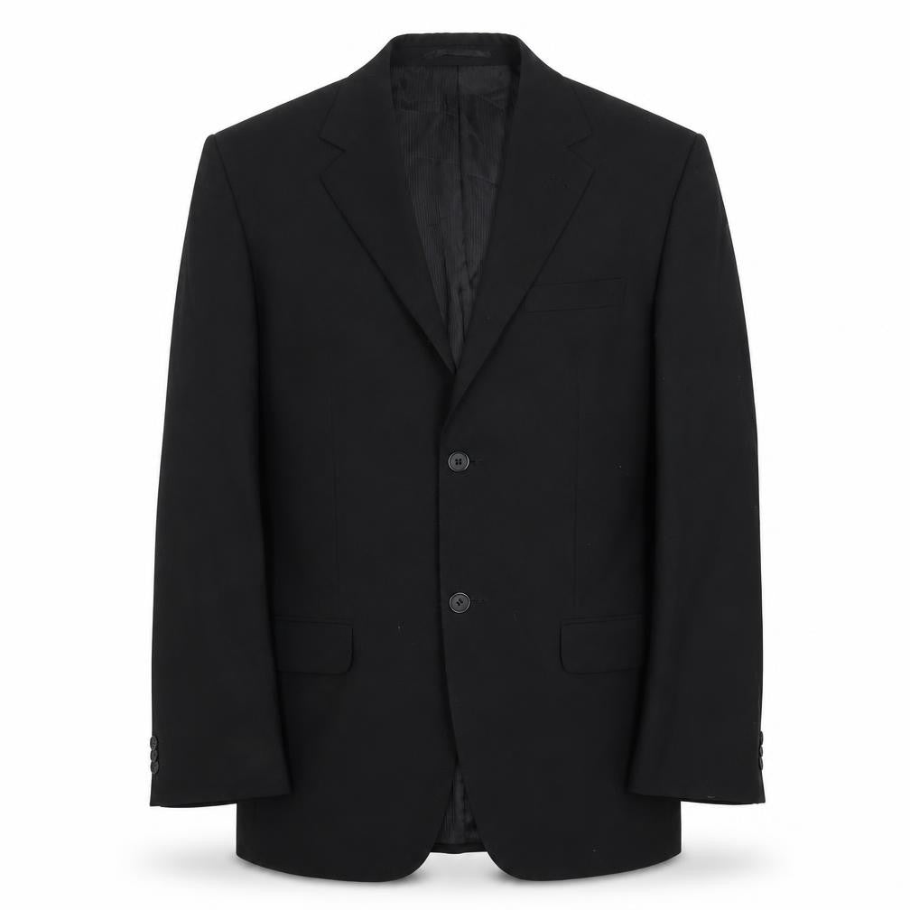 George Men's Black 38R Wool Blend Regular Fit Suit Jacket