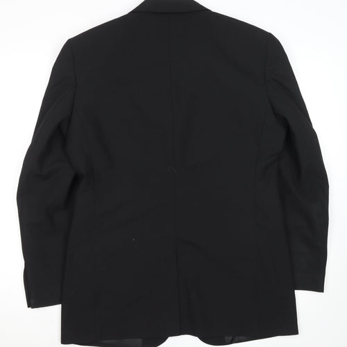 George Men's Black 38R Wool Blend Regular Fit Suit Jacket