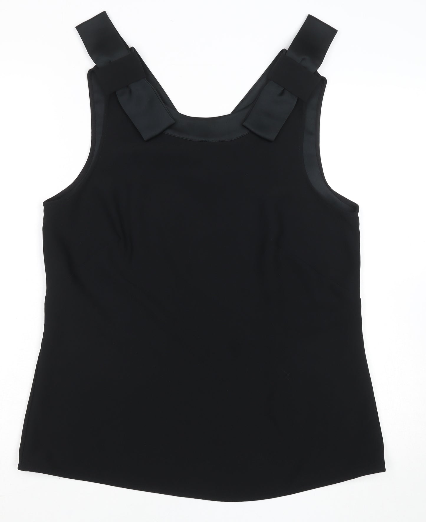 Gallery Women’s Black Size 14 Camisole Tank Top with Bow Straps