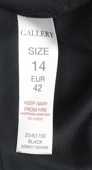 Gallery Women’s Black Size 14 Camisole Tank Top with Bow Straps