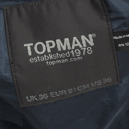 Topman Men's Grey Slim Fit Cotton Blazer Jacket Size 36