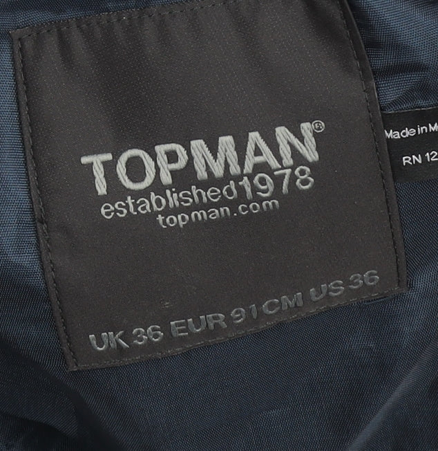 Topman Men's Grey Slim Fit Cotton Blazer Jacket Size 36