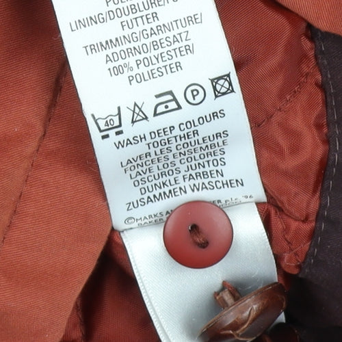 Marks and Spencer Women’s Russet Brown Long Hooded Parka Coat UK 12