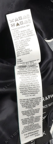 Marks and Spencer Autograph Men's Light Grey Linen Blend Two Button Blazer XL 42in Regular