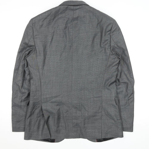 Sazio Men's Grey Size 48 Regular Fit Single-Breasted Blazer