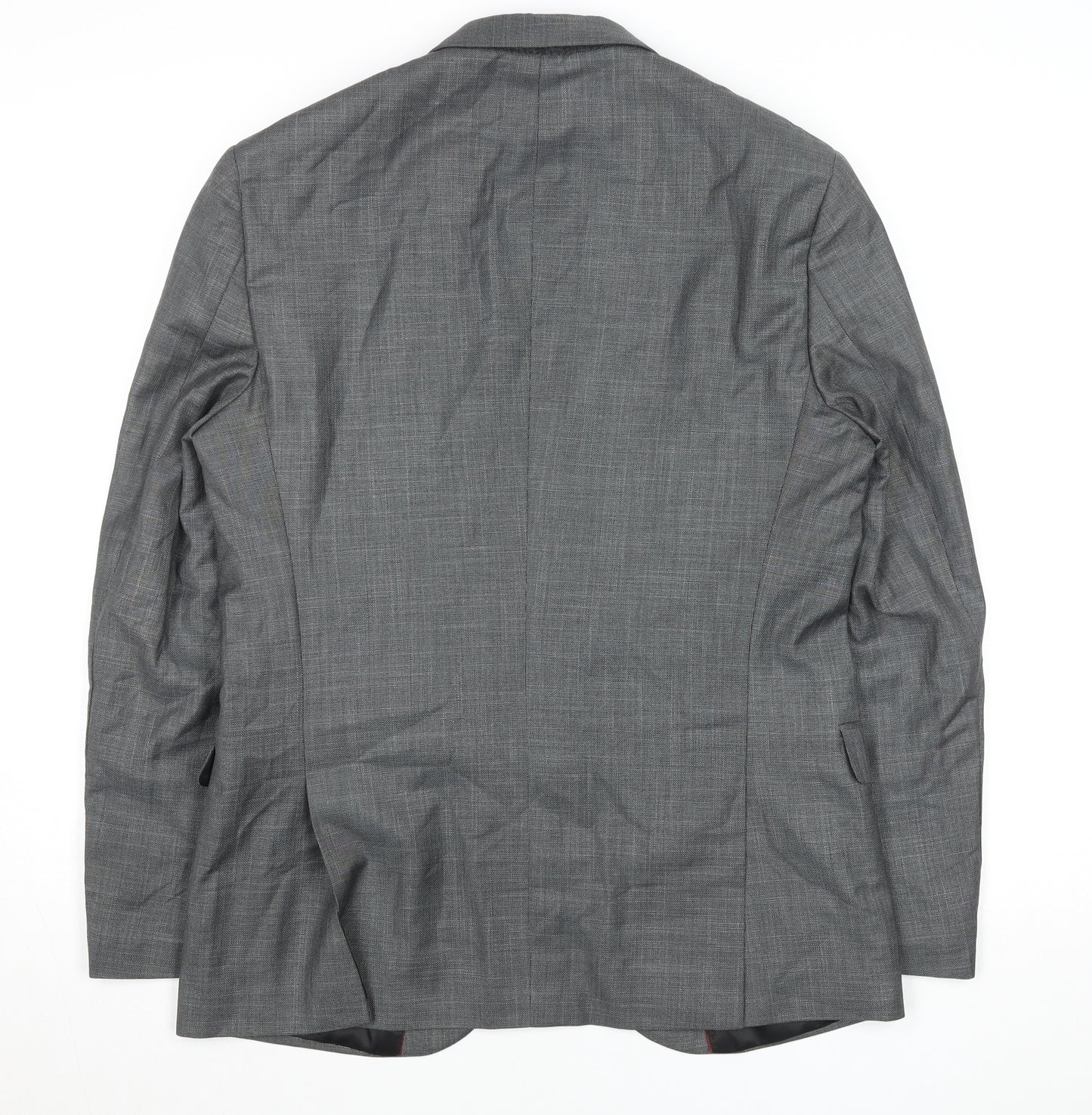 Sazio Men's Grey Size 48 Regular Fit Single-Breasted Blazer