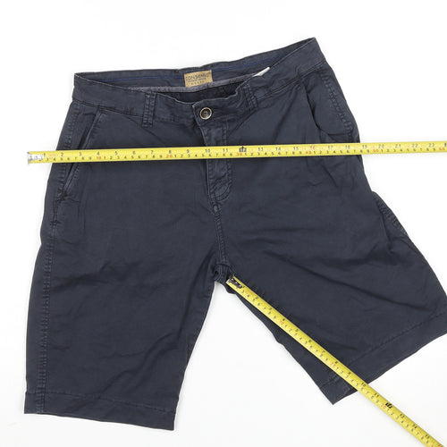 Consenso Men Navy Blue Chino Shorts Cotton Blend Size 34