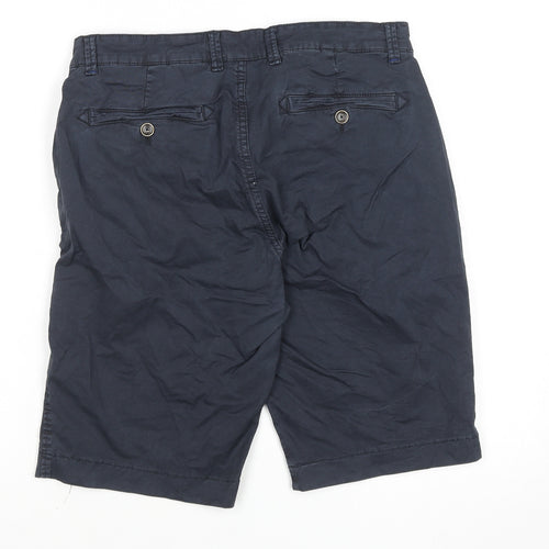 Consenso Men Navy Blue Chino Shorts Cotton Blend Size 34