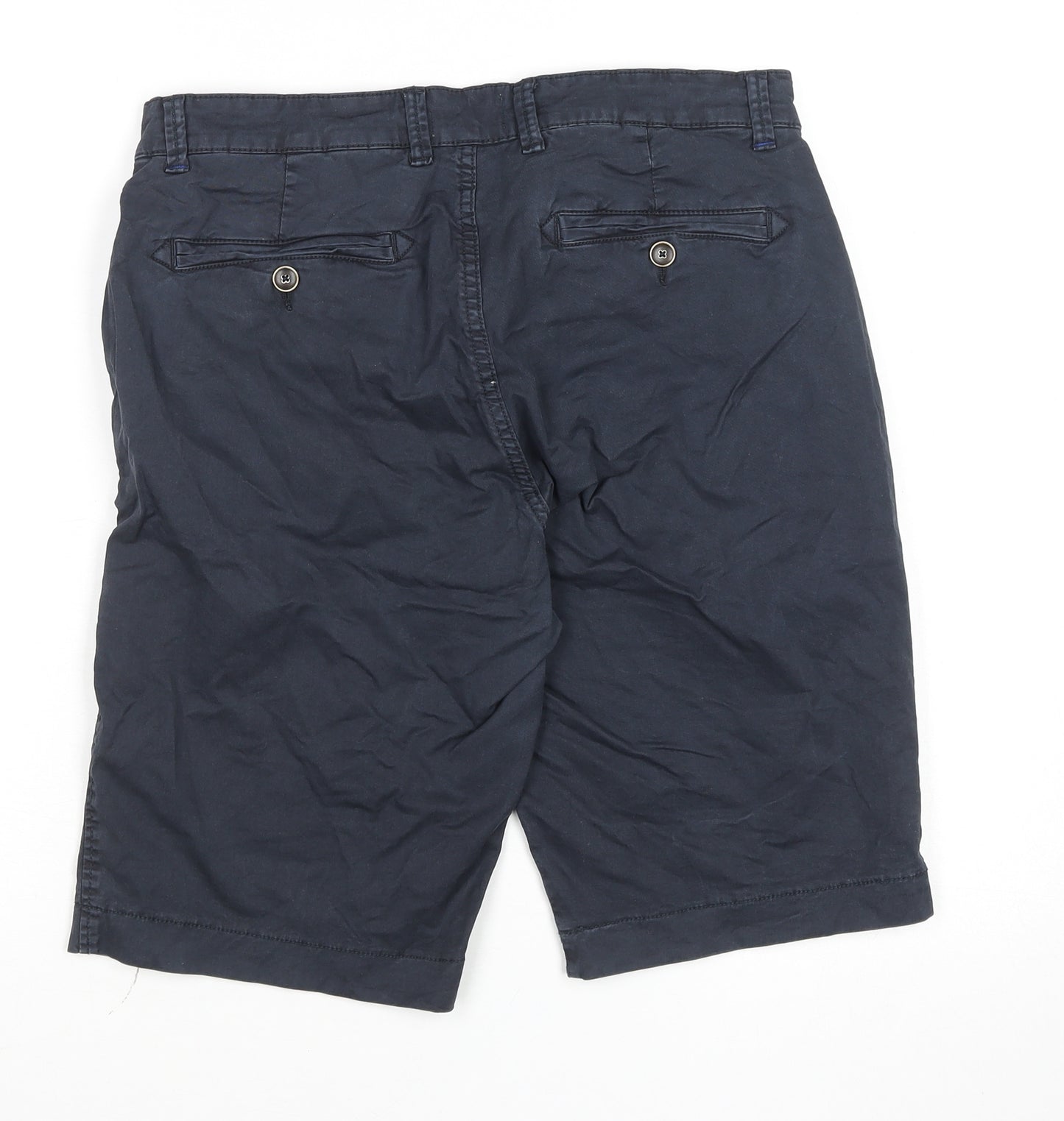 Consenso Men Navy Blue Chino Shorts Cotton Blend Size 34