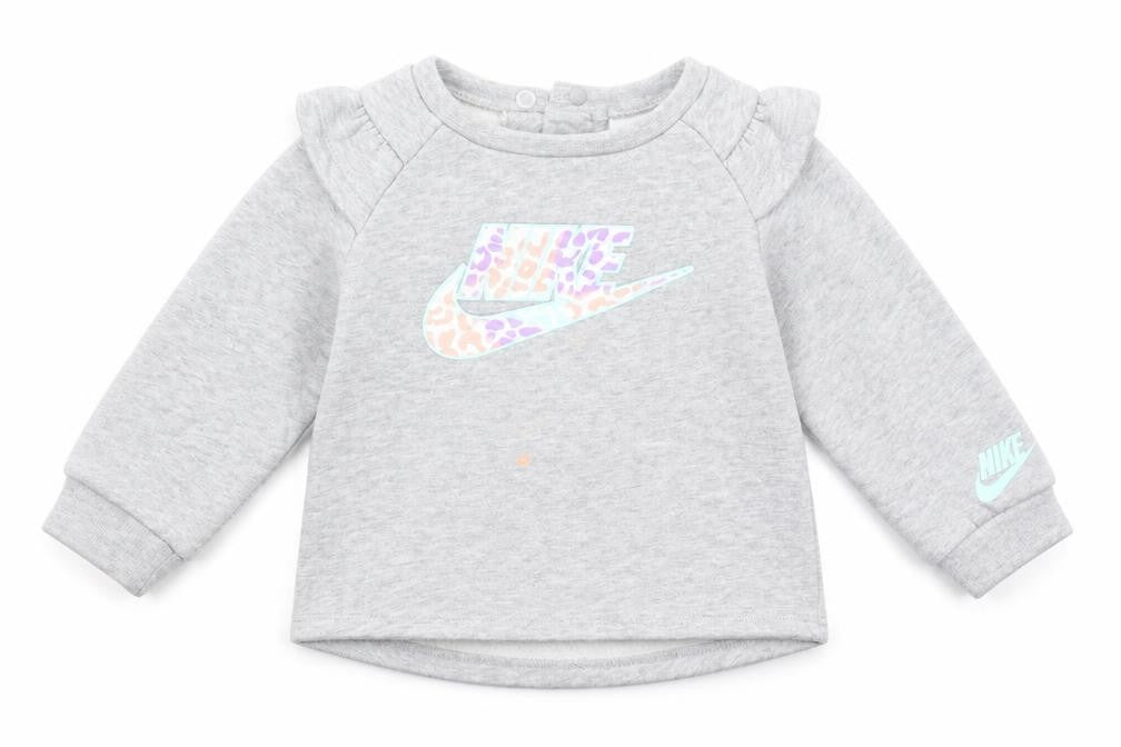 Nike Grey Animal Print Logo Long Sleeve Baby T-Shirt 18-24 Months