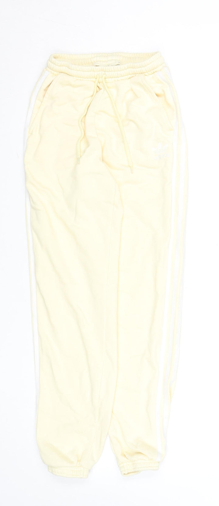 adidas Women's Beige Jogger Trousers Size 4 Cotton Blend