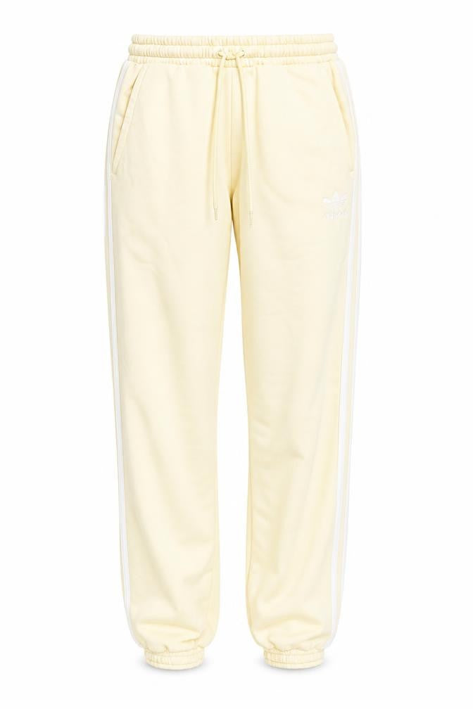 Front view of adidas Women's Beige Jogger Trousers, size 4, Cotton Blend