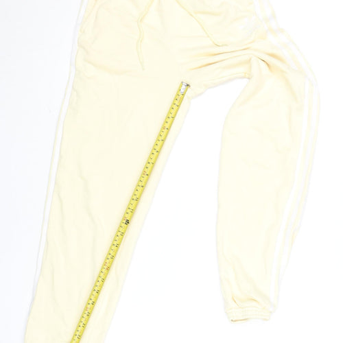 adidas Women's Beige Jogger Trousers Size 4 Cotton Blend