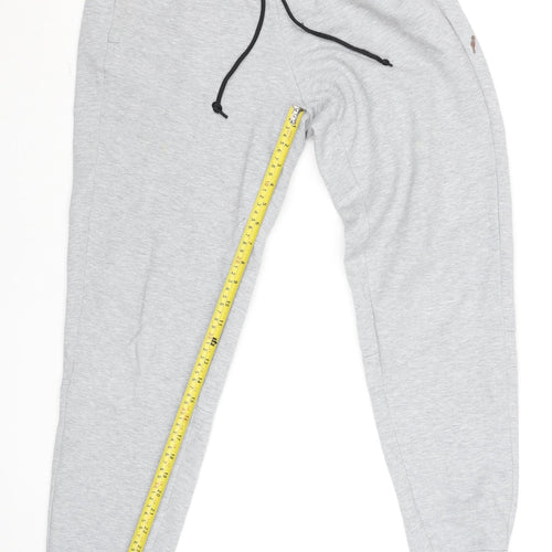 adidas Men's Grey Jogger Sweatpants S Regular Fit Cotton Blend