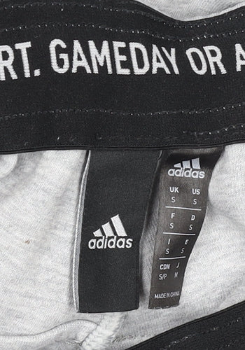 adidas Men's Grey Jogger Sweatpants S Regular Fit Cotton Blend