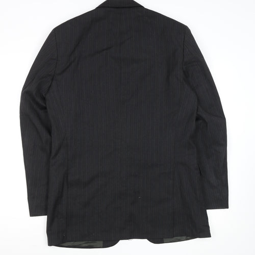 Marks and Spencer Men's Grey Pinstripe 38L Wool Blend Blazer Jacket
