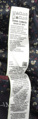 Marks and Spencer Men's Blue Check Regular Fit 36S Blazer Jacket