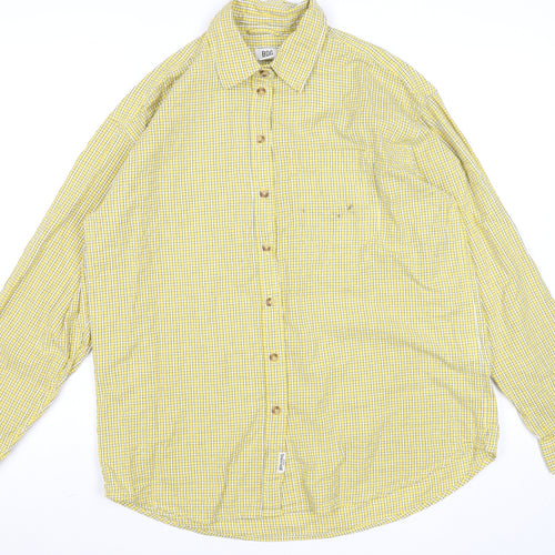 BDG Urban Outfitters Men's Yellow Check Cotton Long Sleeve Shirt XS