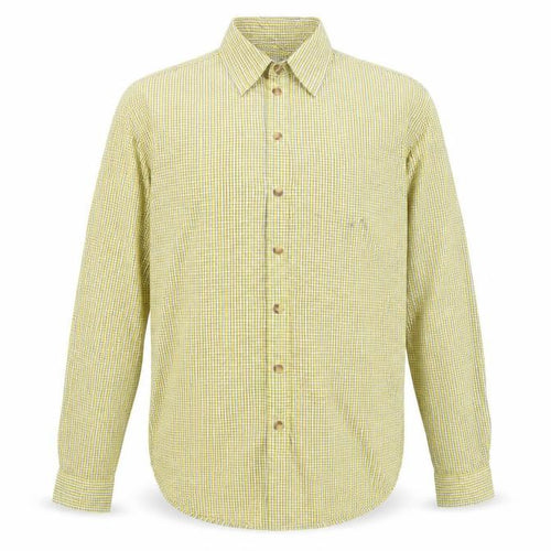 BDG Urban Outfitters Men's Yellow Check Cotton Long Sleeve Shirt XS