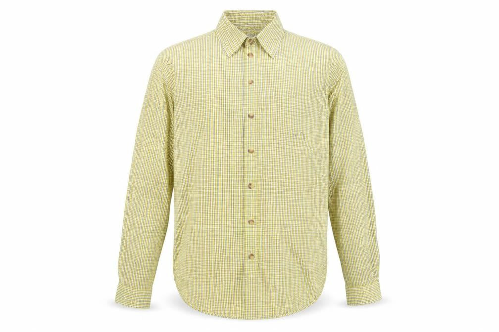 BDG Urban Outfitters Men's Yellow Check Cotton Long Sleeve Shirt XS