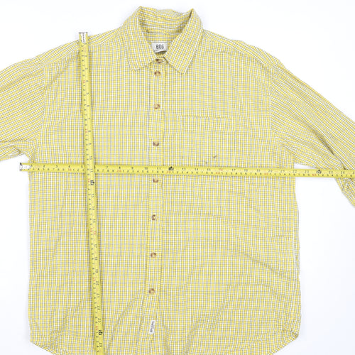 BDG Urban Outfitters Men's Yellow Check Cotton Long Sleeve Shirt XS