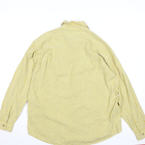BDG Urban Outfitters Men's Yellow Check Cotton Long Sleeve Shirt XS