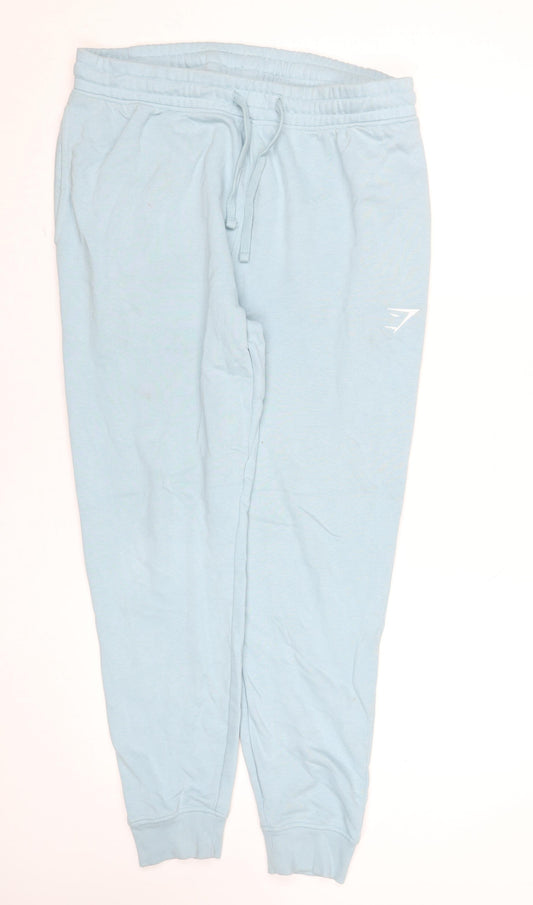 Gymshark Men's Blue L Jogger Activewear Sweatpants Cotton Blend