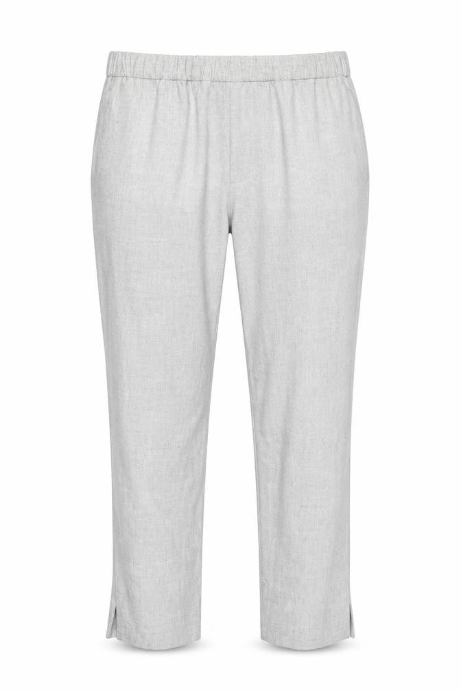 H&M Women's Grey Regular Fit Elastic Waist Tapered Trousers Size 10