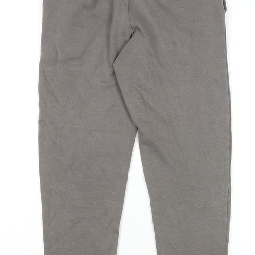 Under Armour Boys Grey L Jogger Sweatpants Cotton Blend Activewear