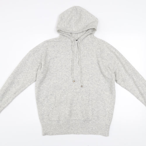 Dunnes Women’s Grey Acrylic Blend Hoodie Medium Casual Pullover