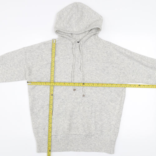 Dunnes Women’s Grey Acrylic Blend Hoodie Medium Casual Pullover