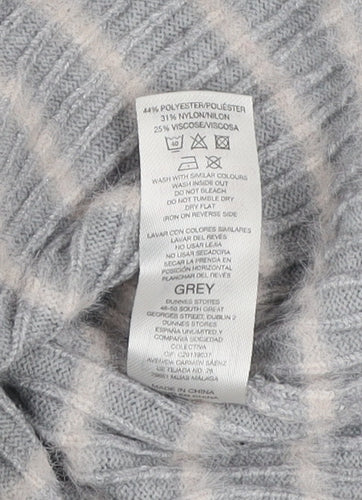 Savida Women’s Grey Striped Knit Pullover Jumper XL