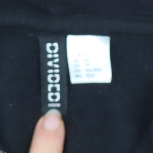 H&M Divided Women's Black 1/2 Zip Hoodie Size S Cotton Blend