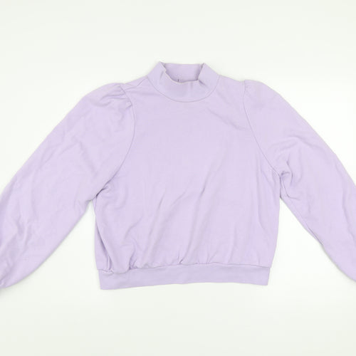 Monki Women's Purple Mock Neck Pullover Sweatshirt Size S