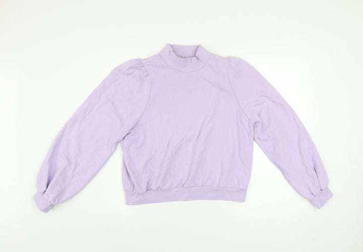 Monki Women's Purple Mock Neck Pullover Sweatshirt Size S