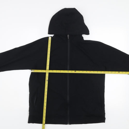 H&M Men's Black Regular Fit Full Zip Hooded Activewear Jacket Size L
