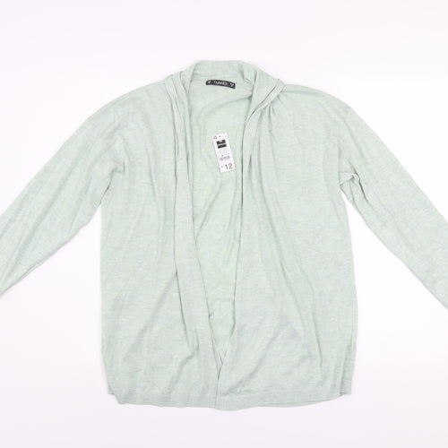 Dunnes Women’s Light Green Knit Long Sleeve Open Cardigan Size 12