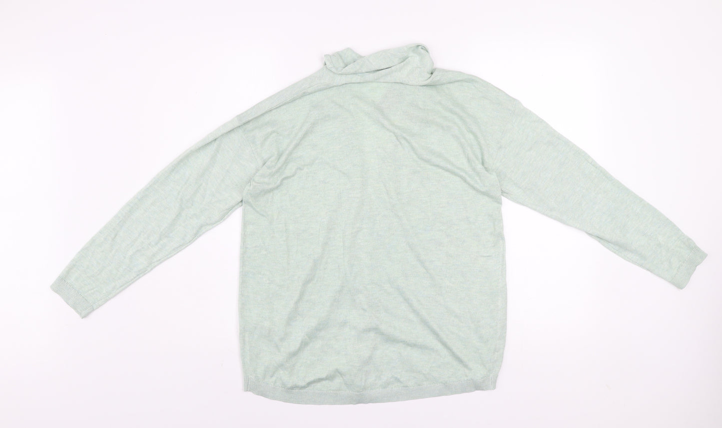 Dunnes Women’s Light Green Knit Long Sleeve Open Cardigan Size 12